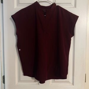 Figs Burgundy Scrubs Set